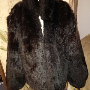 Leather/Faux fur reversible coat